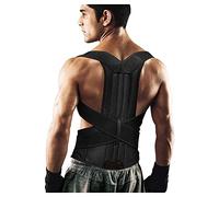 Correttore posturale per Donne e Uomini, correttore posturale di Grado Migliora la Postura e Riduce Il Mal di Schiena, riallinea la Colonna vertebrale (Colore: Nero, Taglia: X-Large)