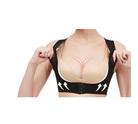 Correttore Posturale per Il Petto per Le Donne, Comodo Supporto per La Schiena per Il Cedimento del Torace Gobbo,Black-XL