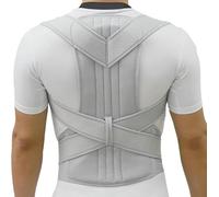 Correttore Posturale per Scoliosi Regolabile Corsetto Tutore per La Schiena Supporto Lombare Cintura Correttore Diritta, Light Grey, S