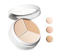 Correttore Tricolor, 2025 Tri Color Face Concealer Highlight Contour Palette Tri Color Concealer Pot, per pelle matura chiara media. (1pcs)