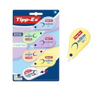Correttori Tipp-Ex Mini Pocket Mouse Pastel (6 m x 5 mm) - Erogatore disponibile in 5 colori pastello e 1 classico, Confezione da 6