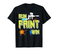 Corri, Colpisci, Vinci Paintball Campione Squadra Maglietta