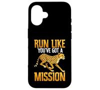 Corri come se avessi una missione Cheetah Running Motivation Custodia per iPhone 16