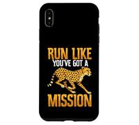 Corri come se avessi una missione Cheetah Running Motivation Custodia per iPhone XS Max