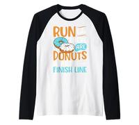 Corri come se ci fossero ciambelle al traguardo Maglia con Maniche Raglan