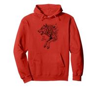 Corri con le ombre Wolf Night Forest Wild Nature Spirit Felpa con Cappuccio