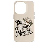 Corri con resistenza, occhi sul Messia Eb 12:1-2 Custodia per iPhone 14 Pro