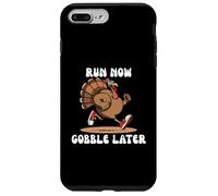 Corri ora Gobble Più tardi Ringraziamento Festa del tacchino Gioco di parole Custodia per iPhone 7 Plus/8 Plus