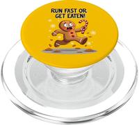 Corri veloce o mangiati - Divertente fuga di pan di zenzero PopSockets PopGrip per MagSafe