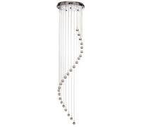 Corridoio 5Lt Multi-Drop Pendant - Metallo cromato e cristallo trasparente