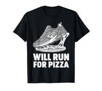 Corridore Che corre Divertente correrà per i corridori Amanti della Pizza Maglietta