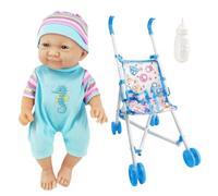 Corridore Set per bambini - Carroller pieghevole da 10 pollici, giocattolo per bambole per asilo, gioco per giocare | Gioca completa con AC