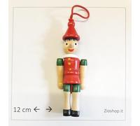 Corriere Exp.- 12PZ BURATTINO PICCOLO IN LEGNO PINOCCHIO 10CM PINOCCHIO IDEA RE