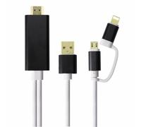 Corriere Exp. - 2 IN1 Cavo Adattatore VIDEO LIGHTNING USB HDMI HDTV TV PER APPL