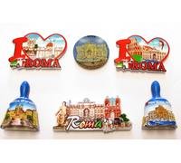 Corriere Exp. - 6 PEZZI DI CALAMITE Magnete PER Frigo SOUVENIR DI ROMA Souvenir