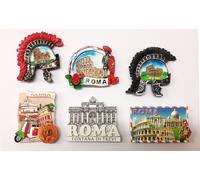 Corriere Exp. - 6 PEZZI DI CALAMITE Magnete PER Frigo SOUVENIR DI ROMA Souvenir