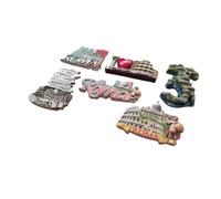 Corriere Exp. - 6 Pezzi di Calamite MAGNETI per FRIGO Souvenir da Roma Italia So