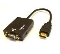 Corriere Exp.- Cavo CONVERTITORE DA HDMI A VGA + USCITA AUDIO JACK OUTPUT