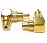Corriere Exp. - COPPIA 2PZ Adattatore ANGOLARE RCA M/F 90 GRADI