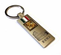Corriere Exp.- Set di 12 SOUVENIR PORTACHIAVI ITALIA MAPPA COLOSSEO RETTANGOLAR