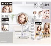 Corriere Exp. - Specchio Doppio 1x 10x da Tavolo Luce Led Lampada Per Trucco