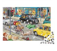 Corriere in bicicletta nel traffico della città Puzzle in Legno Impermeabile Puzzles Da 1000 Pezzi Per Adulti Impossibili Giochi Educativi