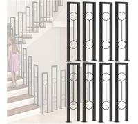 Corrimano a forma di U in ferro battuto antiscivolo per la sicurezza e l'arredamento elegante in loft, corridoio, balcone, ideale per la casa e l'interior design