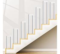 Corrimano a forma di U in ferro battuto antiscivolo per ringhiera per scale da esterno, kit di installazione completo per corridoio, ristorante, veranda, supporto per ponte, 35100 cm (bianco, 40 cm)
