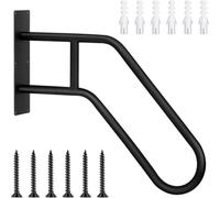 Corrimano a Forma di U Robusto for la Sicurezza di Gradini Interni e Fuori | Maniglione da Parete Antiscivolo Offre un Supporto Affidabile for Anziani e Bambini sui Gradini del Portico(Nero)