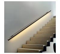 Corrimano a LED con luci, 150 cm, facile da installare, illuminazione per scale interni/esterni, corrimano nero luminoso per sicurezza e stile