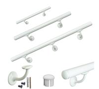 CORRIMANO A MURO PER SCALA INTERNA TUBO D.32MM MOD.V42R BIANCO