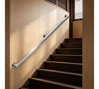 Corrimano a parete per gradini esterni o scale interne，corrimano per scale moderne 1m 1.5m 2m 2.5m 300cm 6m Kit ringhiera per scale in acciaio inossidabile(210cm)