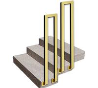 Corrimano A U Per Scale Barra Di Sostegno In Metallo Oro Ringhiera Per Scale Interne Ed Esterne Picchetto Del Corrimano Per Il Parapetto Di Sicurezza Del Portico Anteriore ( Size : 75cm(2.5ft) )