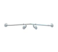CORRIMANO AD ANGOLO IN ACCIAIO INOX LACCATO BIANCO Ø 3.2 CM