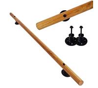 Corrimano Antiscivolo in Legno per Scale con staffe, Barra di Supporto Regolabile da 30 a 600 cm per Anziani e Bambini, Set di maniglioni di Sostegno a Parete per Una ringhiera sicura in OSP