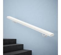 Corrimano bianchi per gradini interni ed esterni，ringhiera per scale a muro | Asta di supporto di sicurezza per ringhiera in ferro zincato in metallo per loft per corridoi domestici(100cm)