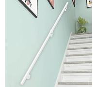 Corrimano bianchi per scale, 1 m 1,5 m 2 m 3 m 4 m 5 m Corrimano in metallo da parete senza barriere, corrimano per ringhiera interna antiscivolo adatto a bambini e anziani(360cm)