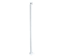 Corrimano bianco per scale con staffa regolabile, palo rotondo per ringhiera e mandrini per scale, portici, ponti, ideale per casa, hotel, loft (80 cm)