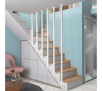 Corrimano bianco per scale da esterno, ringhiera in ferro battuto a forma di L, per uso interno ed esterno, corrimano di sicurezza antiscivolo per giardino, loft, villa, lunghezza 30 cm