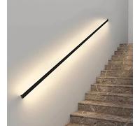 Corrimano con illuminazione a LED, corrimano per scale da interni a parete con rilevamento del corpo umano, 1,5 m, per scale e portici esterni