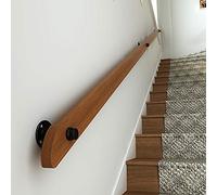 Corrimano Corrimano in Legno, ringhiera a Parete Sezione da 30 a 600 cm per gradini, Facile da installare, ringhiera Antiscivolo per Scale Interne Esterne, Forte capacità portante
