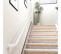 Corrimano, corrimano per Scale con Tubi da 1 Piede a 20 Piedi, ringhiera per Scale Quadrata Industriale in Metallo Antiscivolo in Ferro battuto con Supporti per Montaggio a Parete