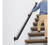 Corrimano da 120 cm per ringhiera per interni ed esterni, 4,8 m, in ferro, per la sicurezza, resistente, ringhiera, design moderno per uso domestico e giardino