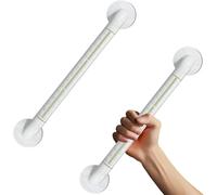 Corrimano da bagno, set da 2 pezzi, tubo in acciaio inox + materiale in nylon antibatterico, versione migliorata con grande luce notturna (50 cm)