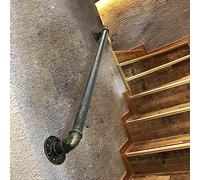 Corrimano da parete in bronzo per ringhiera in ferro battuto da 3,6 m/4 m/5,2 m Design durevole per interni/esterni con tubo metallico (dimensioni: 570 cm)