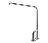 corrimano del bagno per anziani, Barra di sostegno for bagno in acciaio inossidabile, corrimano curvo da parete con gambe, maniglia di supporto di sicurezza da pavimento for anziani(Left)