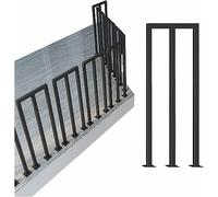 Corrimano della scala a forma di U/M, ringhiera della scala del ferro battuto per il supporto di sicurezza dell'interno ed esterno, montato a pavimento