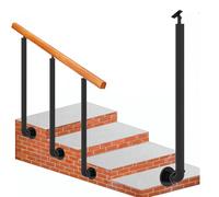 Corrimano di transizione regolabile per gradini esterni, kit di ringhiera di sicurezza laterale per stabilità del ponte del giardino