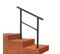 Corrimano di transizione regolabili adatti a 1-3 gradini, supporto per corrimano per scale esterne, montaggio a pavimento, per gradini interni ed esterni(Height 95cm,120cm/47inch)