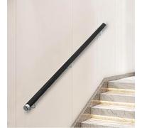 Corrimano esterno Corrimano For Scale In Legno, Corrimano For Ringhiere For Scale Antiscivolo A Parete Con Staffe, Kit Maniglione Di Sicurezza For Anziani E Bambini(Schwarz,50cm)